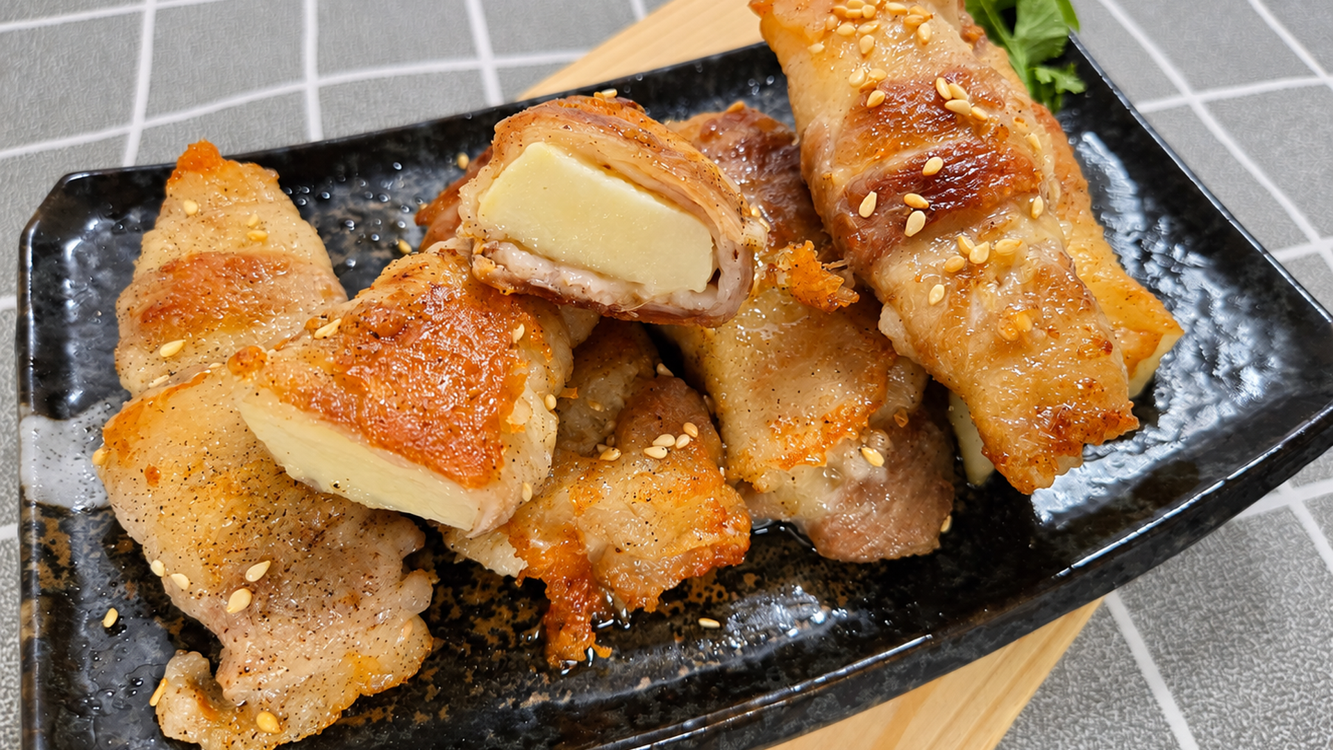 茭白筍起司肉卷